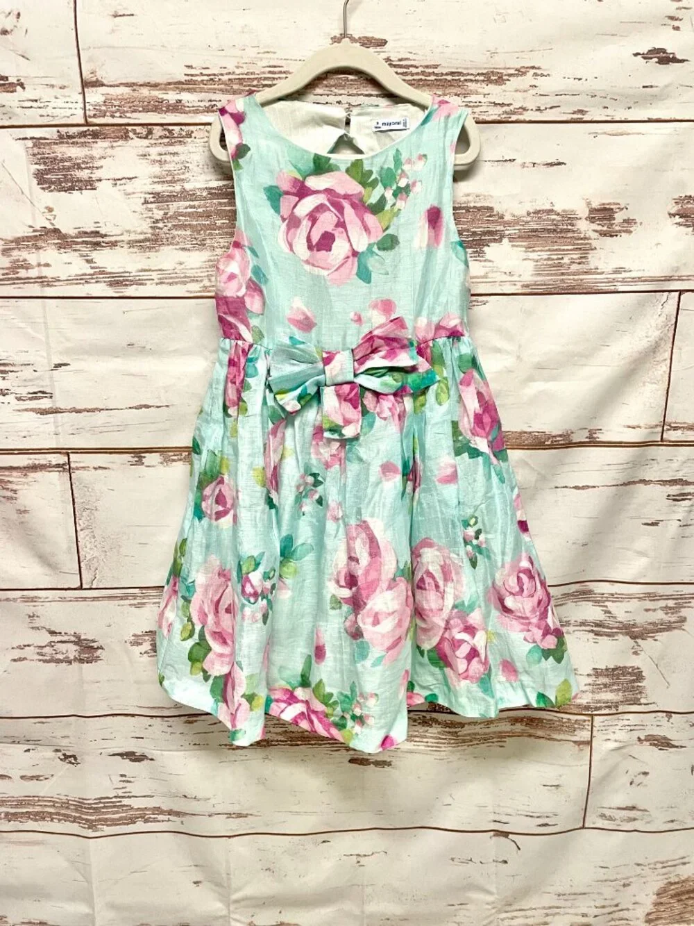 Mayoral Aqua Floral Dress